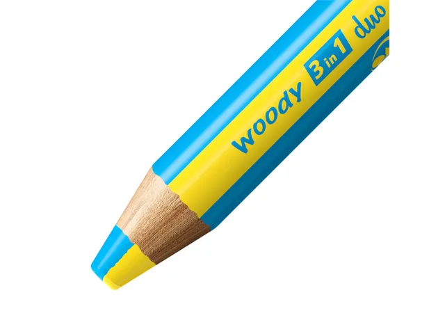Crayon STABILO 882 Woody 3-en-1 Duo étui 6 pièces + taille-crayon