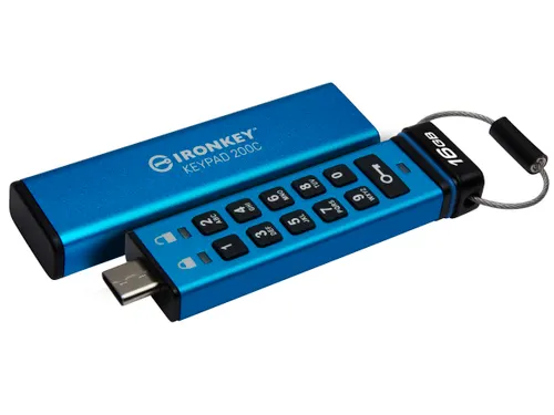 16GB USB-C IronKey Keypad 200C, FIPS 140-3 Lvl 3 (aangevraagd) AES-256
