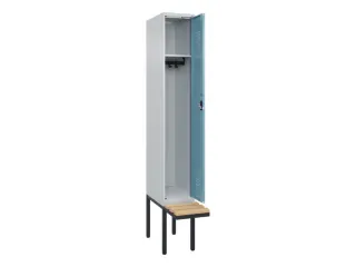 locker met bank,HxBxD 2120x300x815mm,1vak,vak B 300mm,cilinderslot - 1