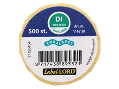 Voedseletiketten 54x22x54mm Aqualabel DI weg op DO