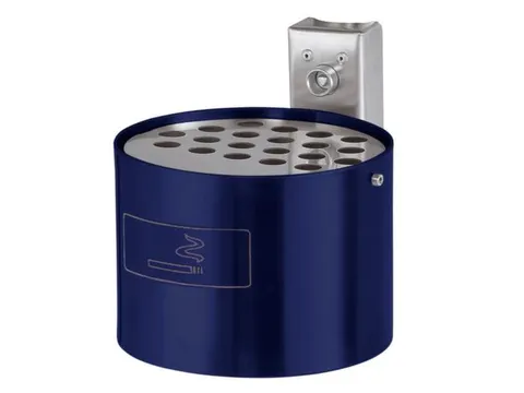 Asbak 4 Liter HxØ 135x200mm Wandmontage Rond Blauw