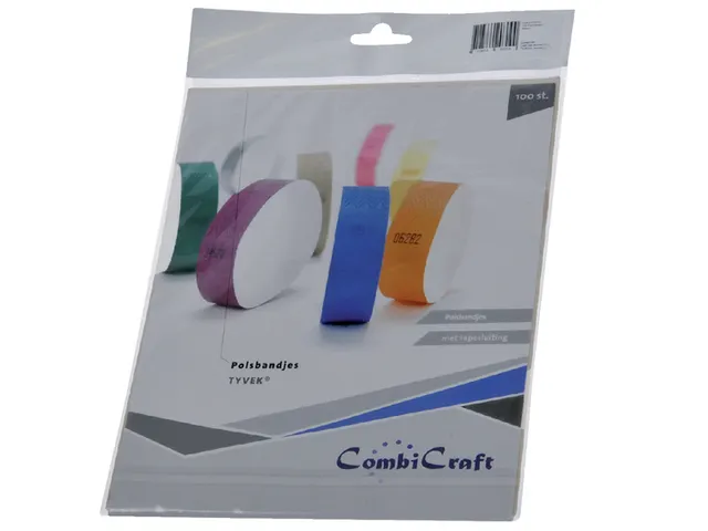 Polsband Combicraft Tyvek rood 100 stuks