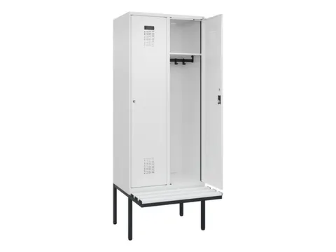 locker met bank,HxBxD 2120x800x815mm,2vak,vak B 400mm,cilinderslot