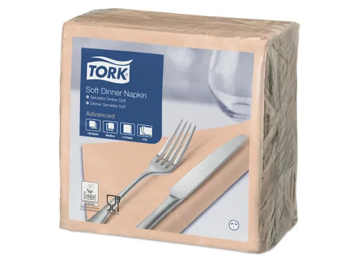 Tork 477912 Soft Dinnerservet Advanced Perzik 39x39cm