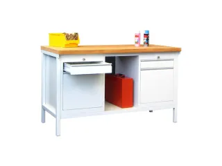 Werkbank 900x1500x700mm 4laden Frame/behuizing Ral7035 Front Ral7035 - 2