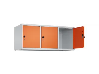 opzetkast,v. locker,3vak.,vak B 400mm,HxBxD 500x1200x500mm,vleugeldeur - 2