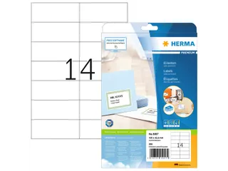 HERMA 5057 Premium etiketten A4 105x42,3mm Wit 350 stuks - 1