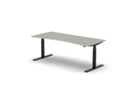 Elektrisch ihv bureau,HxBxD 650-1310x2000x900/800mm,blad lichtgrijs