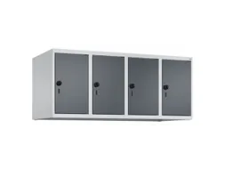 opzetkast,v. locker,4vak.,vak B 300mm,HxBxD 500x1200x500mm,vleugeldeur