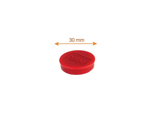 Magneet Nobo 30mm rood 4 stuks