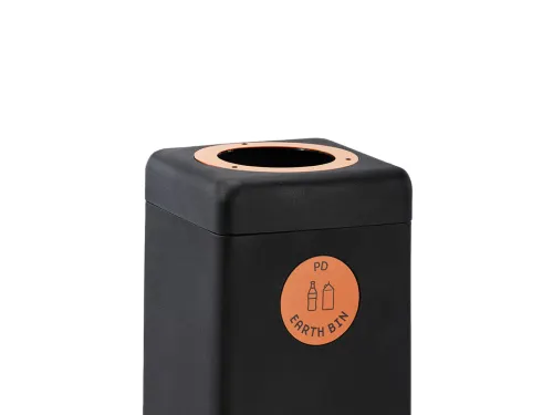 Afvalbak 60 liter EarthBin Zwart Oranje