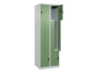 Z-garderobekast,HxBxD 1850x600x500mm,vak B 150/300mm,draaigrendel - 2