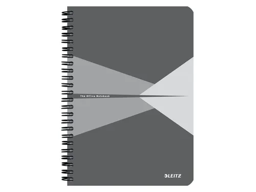 Notitieboek Leitz Office A5 lijn 180pag grijs