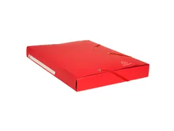 Elastomap A4 glanskarton 3 kleppen monobloc Rood