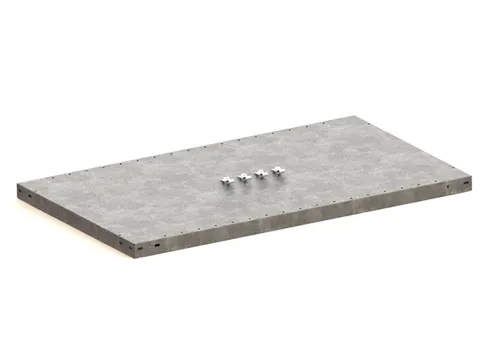 legbord,v. magazijnstelling,BxD 1000x500mm,vakl. 230kg,verzinkt