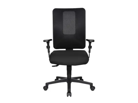 Bureaustoel,Synchroonmech.,M. Armleuningen,Zitting Stof Zwart