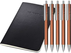 balpen Schneider Perlia brons XB 5 stuks + gratis notitieboek A6