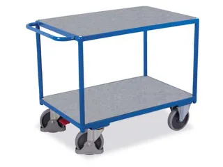 Tafelwagen 500kg 1000x700mm 2 Etages Staalplaat - 1