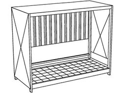 Stellingcontainer Gevaarlijke Stoffen Max. 10X200L Vaten Staand