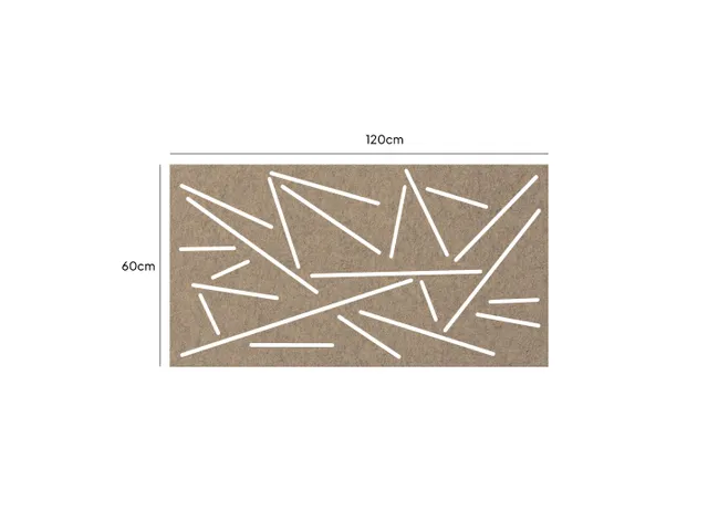 Ecran de séparation acoustique motif découpé 60x120cm Sable