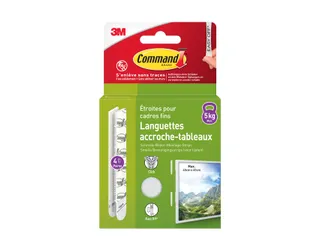 Bevestigingsstrip Command klik vast smal 5,4kg wit - 1