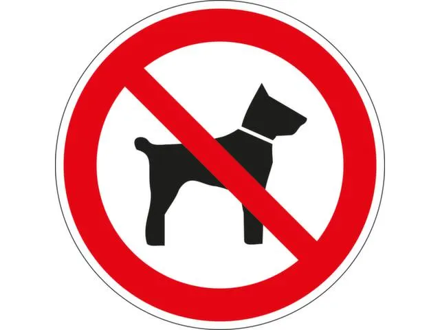 verbodsbord,verboden v. honden,sticker,folie,standaard,Ø 200mm