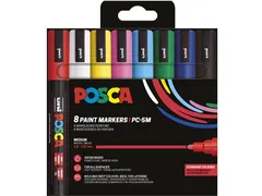 Uni POSCA paintmarker PC-5M 8 stuks in basiskleuren