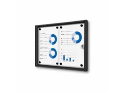 Vitrinekast Mededelingenbord Indoor Economy 2xA4 Zwart