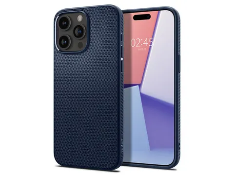 Spigen Liquid Air iPhone 15 Pro Max hoesje blauw