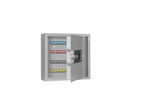 sleutelkast,80haak,HxBxD 430x460x130mm,romp RAL7035,front RAL7035