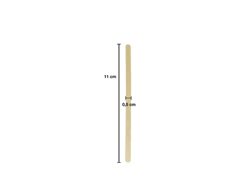 Roerstaaf Hout 1000 stuks 110x5x1,5mm Biologisch afbreekbaar