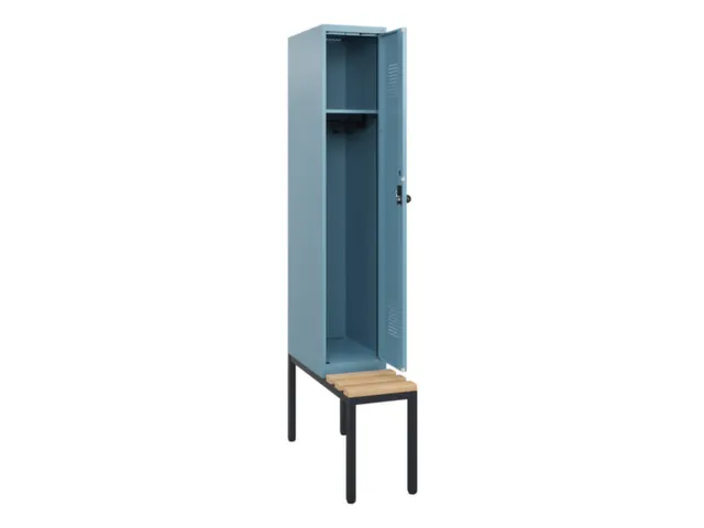 locker met bank,HxBxD 1950x300x815mm,1vak,vak B 300mm,draaigrendel