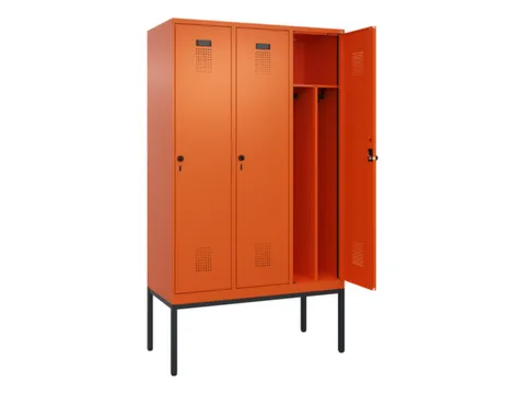 locker voor scheiding van kleding,HxBxD 2120x1200x500mm,3vak