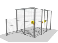Draaideur Veiligheidshek 1000mm Smart Fix Cilinderslot 2200 Mm