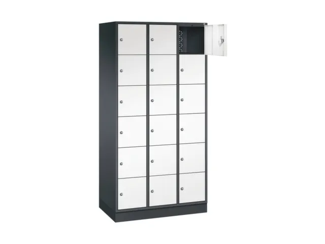 lockerkast,HxBxD 1950x920x500mm,3x6vakken,cil.-slot,sokkel