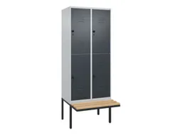 Dubbeldekse dekenkist,HxBxD 2120x800x815mm,2x2vak.,vak B 400mm