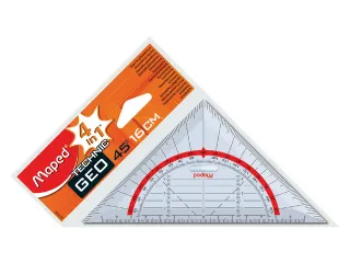 Geodriehoek Maped 277747 16cm 45 Graden Transparant - 1