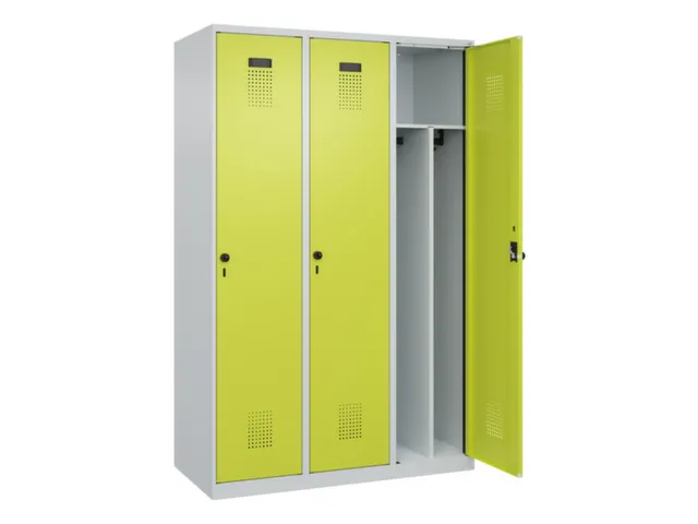 locker voor scheiding van kleding,HxBxD 1850x1200x500mm,3vak