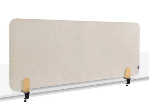 Elements Bureauscherm akoestisch 60x160cm Beige klemmen