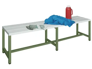 omkleedbank,HxLxD 430x1500x370mm,onderstel RAL6011 - 2