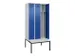 locker met bank,voor scheiding van kleding,HxBxD 2120x900x815mm,3vak