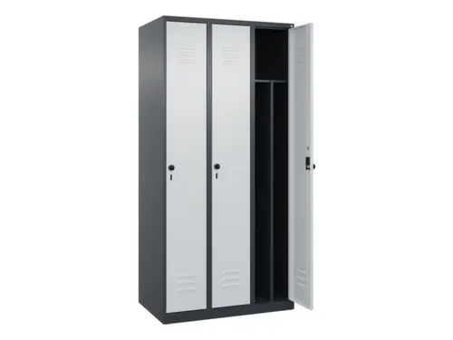 locker voor scheiding van kleding,HxBxD 1850x900x500mm,3vak