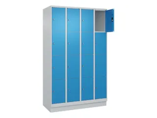 lockerkast,HxBxD 1950x1200x500mm,4x4vakken,vak B 300mm,cil.-slot - 1