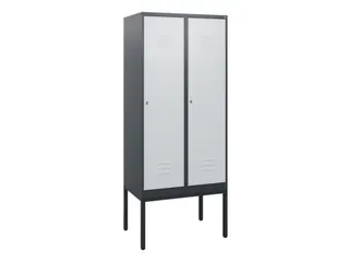 locker,HxBxD 1950x800x500mm,2vak,vak B 400mm,cil.-slot,voetonderstel - 1