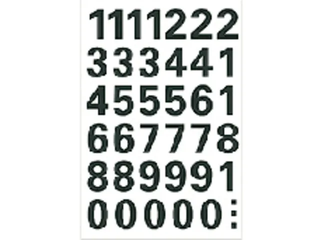 Etiket Herma 4164 15mm Getallen 0-9 Zwart Folie 39 stuks