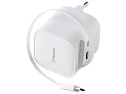 7806522 INTENSO GAN Power adapter USB-C USB-A 65 W wit