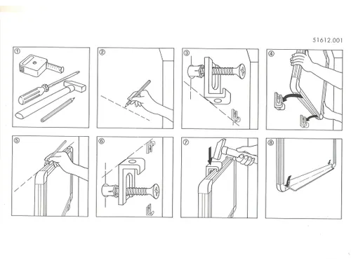 Smit Visual Ophangset Whiteboard Spiegelophang
