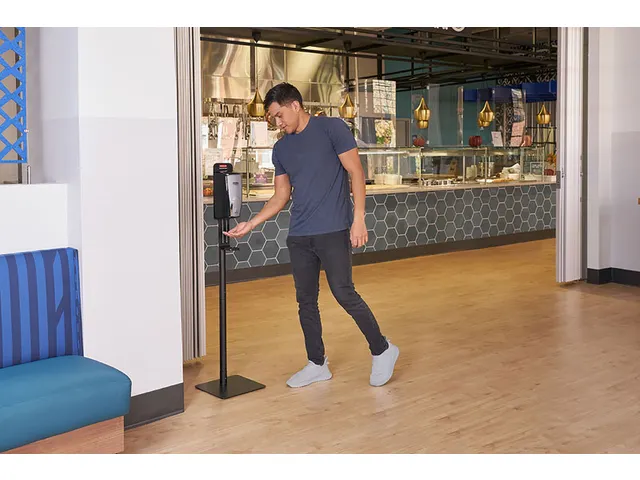 Zuil Standaard voor Autofoam Zeepdispenser Zwart
