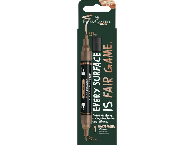 Chrome marker Faber-Castell Multimark 552 chroom copper op blister