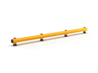 Aanrijdbeveiligingsbarrière Enkele Plank V. Binnen/Buiten 390x6000mm - 1